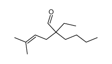 2-butyl-2-ethyl-5-methyl-hex-4-enal Structure