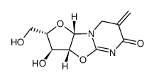 L-2,2'-anhydro-5,6-dihydrouridine-5-exomethylene结构式