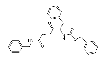 (1-benzyl-4-benzylcarbamoyl-2-oxo-butyl)-carbamic acid benzyl ester Structure