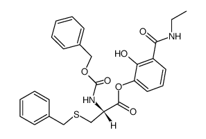 3-(ethylcarbamoyl)-2-hydroxyphenylS-benzyl-N-((benzyloxy)carbonyl)-L-cysteinate Structure