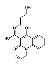 4-hydroxy-N-(3-hydroxypropyl)-2-oxo-1-prop-2-enylquinoline-3-carboxamide结构式