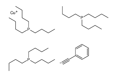 copper(1+),ethynylbenzene,tributylphosphane Structure
