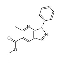6-methyl-1-phenyl-1H-pyrazolo[3,4-b]pyridine-5-carboxylic acid ethyl ester Structure