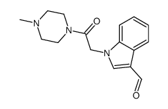 (9ci)-1-[(3-甲酰基-1H-吲哚-1-基)乙酰基]-4-甲基哌嗪结构式