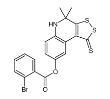 (4,4-dimethyl-1-sulfanylidene-5H-dithiolo[3,4-c]quinolin-8-yl) 2-bromobenzoate Structure