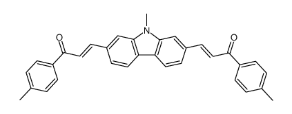 (E)-3-[9-Methyl-7-((E)-3-oxo-3-p-tolyl-propenyl)-9H-carbazol-2-yl]-1-p-tolyl-propenone Structure