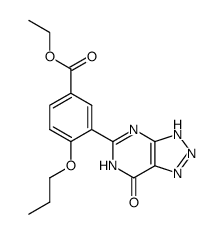 3-(7-oxo-6,7-dihydro-1H-[1,2,3]triazolo[4,5-d]pyrimidin-5-yl)-4-propoxy-benzoic acid ethyl ester Structure