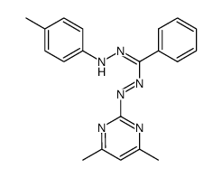 1-(4,6-dimethyl-pyrimidin-2-yl)-3-phenyl-5-p-tolyl-formazan Structure