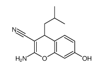 2-amino-7-hydroxy-4-(2-methylpropyl)-4H-chromene-3-carbonitrile结构式