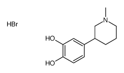 4-(1-methylpiperidin-3-yl)benzene-1,2-diol,hydrobromide Structure