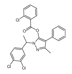 5-(2-chloro-benzoyloxy)-1-[1-(3,4-dichloro-phenyl)-ethyl]-3-methyl-4-phenyl-1H-pyrazole结构式