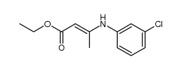 ethyl 3-(3-chloro)anilino-2-butenoate结构式