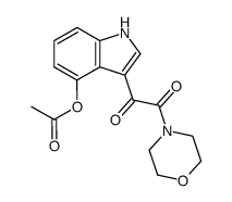 4-[(4-acetoxy-indol-3-yl)-oxo-acetyl]-morpholine结构式