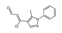3-chloro-3-(5-methyl-1-phenylpyrazol-4-yl)prop-2-enal结构式