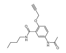 5-acetamido-N-butyl-2-(prop-2-yn-1-yloxy)benzamide结构式