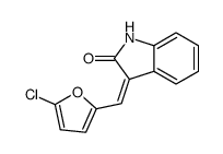 3-[(5-chlorofuran-2-yl)methylidene]-1H-indol-2-one结构式