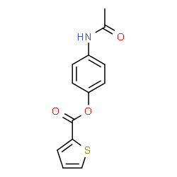 4-acetamidophenyl-2-thiophenecarboxylate结构式