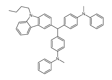 4,4'-[(9-丁基-9氢-咔唑-3-)亚甲基]双[N-甲基-N-苯基]苯胺结构式