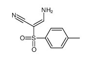 3-amino-2-(4-methylphenyl)sulfonylprop-2-enenitrile结构式