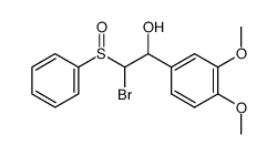 2-bromo-1-(3,4-dimethoxyphenyl)-2-(phenylsulfinyl)ethanol结构式
