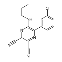 5-(3-chlorophenyl)-6-(propylamino)pyrazine-2,3-dicarbonitrile Structure