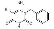 6-氨基-1-苄基-5-溴尿嘧啶结构式