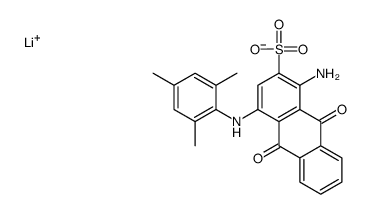 1-氨基-9,10-二氢-9,10-二氧代-4-[(2,4,6-三甲基苯基)氨基]蒽-2-磺酸锂结构式