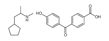 1-cyclopentyl-N-methylpropan-2-amine,4-(4-hydroxybenzoyl)benzoic acid Structure