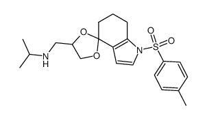 N-((1-tosyl-1,5,6,7-tetrahydrospiro[indole-4,2'-[1,3]dioxolan]-4'-yl)methyl)propan-2-amine Structure