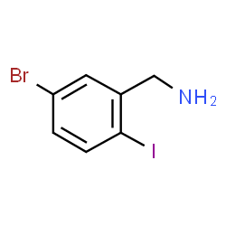 5-溴-2-碘苄胺结构式