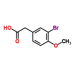 (3-Bromo-4-methoxyphenyl)acetic acid structure