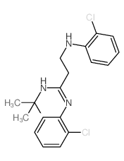 N-(2-chlorophenyl)-3-[(2-chlorophenyl)amino]-N-tert-butyl-propanimidamide结构式