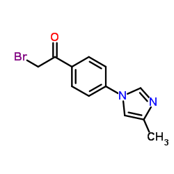 2-溴--1-(4-(4-甲基-1H-咪唑-1-基)苯基)乙酮结构式