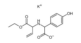 D(-)-p-hydroxy-N-(1-ethoxycarbonyl-2-propenyl)-alpha-aminophenylacetic acid potassium salt结构式