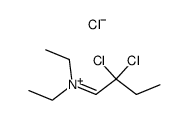 N-(2,2-dichlorobutylidene)-N-ethylethanaminium chloride结构式