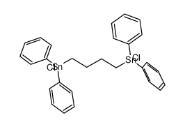 1,4-bis(chlorodiphenylstannyl)butane Structure