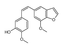 2-methoxy-5-[2-(7-methoxy-1-benzofuran-5-yl)ethenyl]phenol Structure