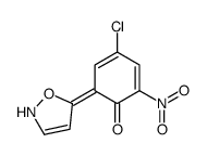 4-chloro-2-nitro-6-(2H-1,2-oxazol-5-ylidene)cyclohexa-2,4-dien-1-one Structure