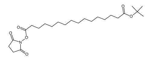 16-(2,5-二氧代吡咯烷-1-基)十六烷二酸1-叔丁酯结构式