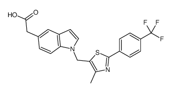 2-[1-[[4-methyl-2-[4-(trifluoromethyl)phenyl]-1,3-thiazol-5-yl]methyl]indol-5-yl]acetic acid Structure