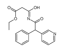 ethyl 3-oxo-3-[(2-phenyl-2-pyridin-3-ylacetyl)amino]propanoate Structure