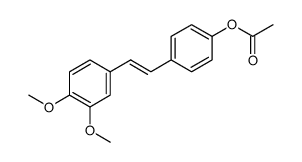 Phenol, 4-[(1E)-2-(3,4-dimethoxyphenyl)ethenyl]-, 1-acetate结构式