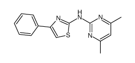 N-(4,6-dimethylpyrimidin-2-yl)-4-phenyl-1,3-thiazol-2-amine Structure