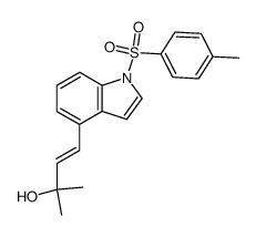 4-(3-hydroxy-3-methyl-1-buten-1-yl)-1-tosylindole结构式