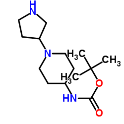 (1-吡咯烷-3-哌啶-4-基)-氨基甲酸叔丁酯结构式