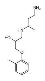 1-(4-aminobutan-2-ylamino)-3-(2-methylphenoxy)propan-2-ol结构式
