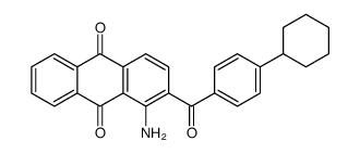 1-amino-2-(4-cyclohexylbenzoyl)anthracene-9,10-dione结构式