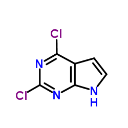 2,4-二氯-7H吡咯[2,3-D]嘧啶结构式