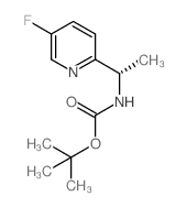 (S)-1-(5-氟吡啶-2-基)乙基氨基甲酸叔丁酯结构式