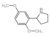 2-(2,5-二甲氧基苯基)吡咯烷结构式